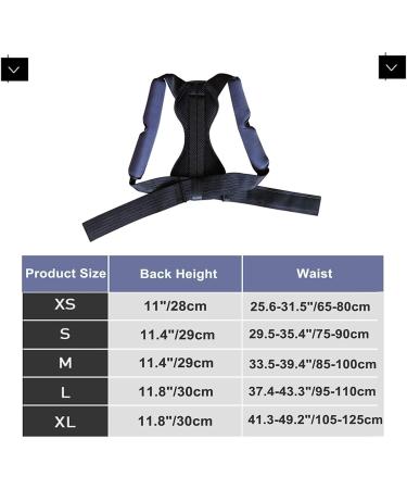 Adjustable Clavicle Posture Corrector - Back Support Belt for Men & Women | Relieve Back Pain Improve Posture & Prevent Scoliosis (Small Black - Buy Online on GoSupps.com