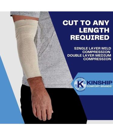 Kinship Comfort Brands KinGrip Tubular Elastic Support Bandage - Size F 4 x 10 MTR | Latex-Free Wound Care for Edema & Lymphedema Support | Made in USA - Buy Online on GoSupps.com