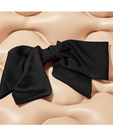 Kitsch Recycled Fabric Bow Hair Clips for Women Oversized Hair Bow Clip Coquette Bows for Hair Cute Ribbon Bow Clip Elegant Clip Bows for Girls Big Bows for Classic Elegant Style 1pc Black - Buy Online on GoSupps.com