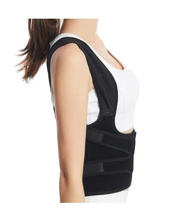 Usable Shoulder Brace Clavicle Support Back Pain Posture Corrector Hunchback Correction Back Brace for Women Men black S - Buy Online on GoSupps.com
