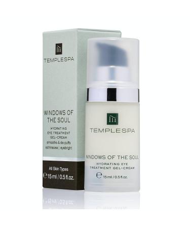 TEMPLESPA Windows of the Soul Eye Treatment: Hydrating Gel-Cream for Tired Eyes | Natural Ingredients | Cruelty-Free & Vegan | 0.5 fl.oz - Buy Online on GoSupps.com