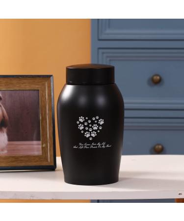 Youdear Service Pet Cremation Urns Pet Urns for Dog and Cat Ashes Paw Print Keepsake Urns Pet memorial Urn Dog urns for ashes Cat urns for Ashes (medium black) M Black - Buy Online on GoSupps.com