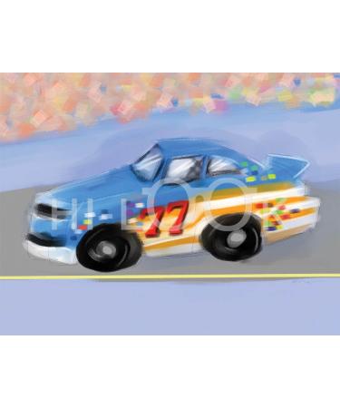 Hi-Look Microfiber Cleaning Cloth - Race Car