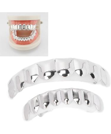 Halloween Hip Hop Teeth Alloy Convenient Hip Hop Teeth for Hip Hop Fashion Shows for Halloween Party(Silver) - Buy Online on GoSupps.com