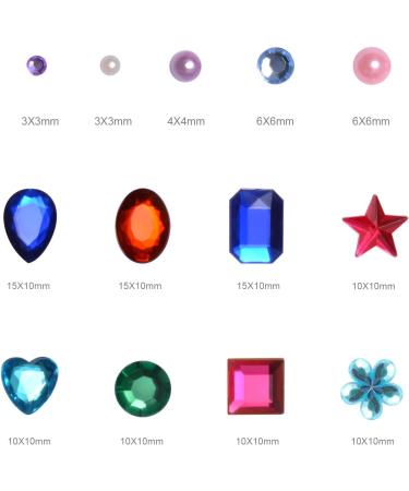 2102pcs Self-Adhesive Gems for Crafts - Bling Rhinestones Stickers in Assorted Shapes and Muticolor for DIY Projects - Buy Online on GoSupps.com