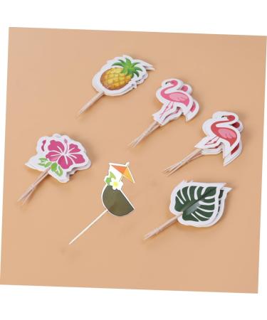 DIKACA Kids' Party Supplies 24 Pcs Decor Cake Toppers Flamingo Picks Cake Picks Ingredients Plug in Pineapple Kids Party Supplies As Shown 24 pcs - Buy Online on GoSupps.com