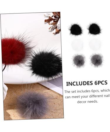 FRCOLOR 18 Pieces Hair Balls Accessories for Nails Shoes Bobble Balls Fur Bobble DIY Nail Art Set Artificial Nails Set Decorative Nail Hair Ball Nail Art Decor Winter Plush Ball Hat - Buy Online on GoSupps.com