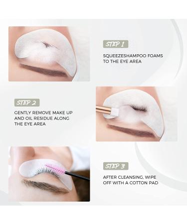 LANKIZ Eyelash Extension Shampoo + Brush | Sensitive Foam Lash Cleanser (100ml, Unscented) - Buy Online on GoSupps.com