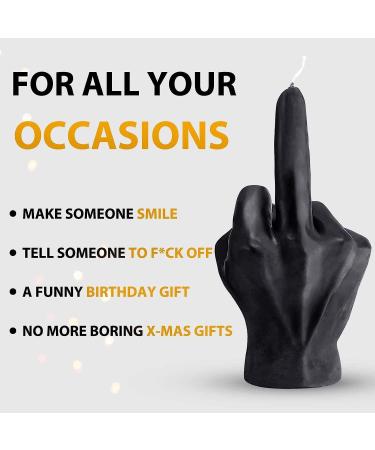 Middle Finger Scented Candle - Aesthetic Soy Wax Aromatherapy Gift for Home Decor - 9.5x8.5x18cm Black Hand Gesture Candle - Buy Online on GoSupps.com