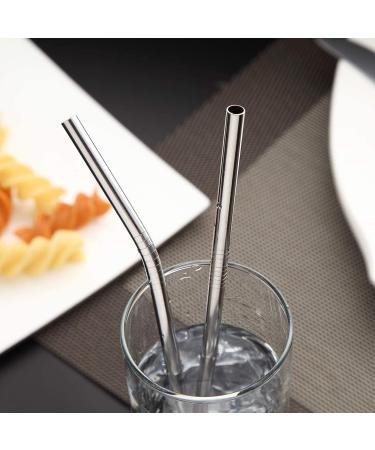 A Set of 8 Stainless Steel Straws Including 2 scrubbers Suitable for use in Beverages Reusable relatively Environmentally Friendly and Healthy - Buy Online on GoSupps.com