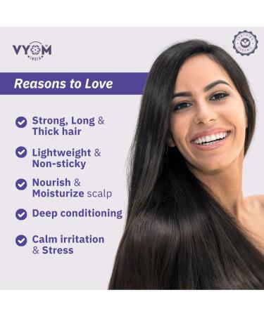 Vyom Shankhpushpi Anti-Hair Fall Oil - Strengthen & Nourish Hair | Certified Organic Plant-Based | 100ML - Buy Online on GoSupps.com