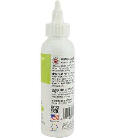 Miracle Care Natural Ear Wash for Cats - 4 oz | Gentle Ear Cleaner for Felines - Buy Online on GoSupps.com