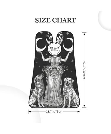 Buy Woman Dog and Moon Print Beard Bib Apron | Non-Stick Shaving Cape for Men | Grooming Gifts | 42.1x28.7in - Buy Online on GoSupps.com