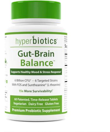 Hyperbiotics GBX-Focus Gut-Brain Connection 6 Billion CFU 60 Patented Time-Release Tablets