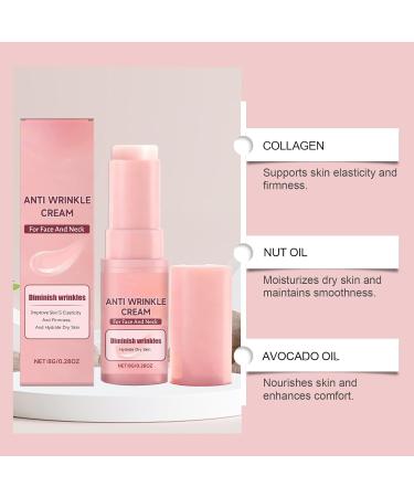  JASUBAI Multi-Collagen Balm Stick Anti Wrinkle Face Moisturizing Stick with Avocado Oil Anti Aging Firming Serum Stick for Neck Eyes Reduce Dryness (2 Pcs) - Buy Online on GoSupps.com