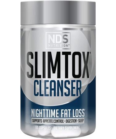 NDS Nutrition Slim-Tox - Maximum Fat Loss Support Through Appetite Control Restful Sleep Digestive Health - CLA Chamomile Safflower Oil - Stimulant Free Dietary Supplement - 90 Capsules