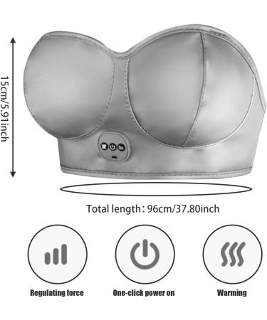 Buy Electric Bust Massager - Wireless Breast Enhancer with 3 Modes | Anti-Sagging Chest Shaping | USB Rechargeable | Silver Gray - Buy Online on GoSupps.com