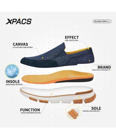 XPACS Plantar Fasciitis Slip On Shoes for Men - Arch Support Loafers for Heel Pain Relief - Buy Online on GoSupps.com