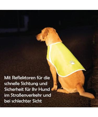 Reflective Dog Warning Vest - Robust Safety Jacket for Dogs | Neon Yellow Sizes Available - Buy Online on GoSupps.com