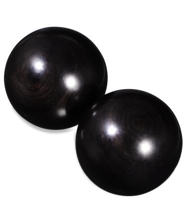 Tovinanna 2 pieces of wooden massage device Small handball handball hand massage balls Chinese stress balls wooden massage balls Small handballs Chinese balls Older wooden hand balls wooden balls