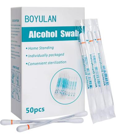 Alcohol Swabs 50 Count - Individually Wrapped Disposable First Aid Kit for Women Men Baby - Buy Online on GoSupps.com