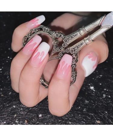 Nail Art Decoration DIY Adhesive Decals Nail Foils Nail Art Stickers 3D Fire Flame Design Pink Blue(STZCS-29) - Buy Online on GoSupps.com