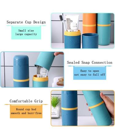 Travel Toothbrush Set - 3 pcs Portable with Protective Cover & 5 Toothbrush Heads - Perfect for Camping & Business Trips - Buy Online on GoSupps.com