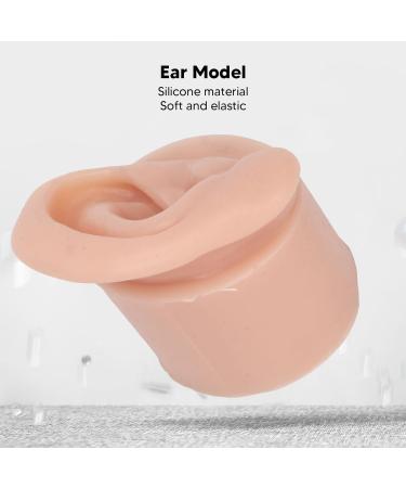 Silicone Ear Model | Flexible & Reusable | Realistic Piercing Practice & Educational Display | Light/Medium Skin Color (Left) - Buy Online on GoSupps.com