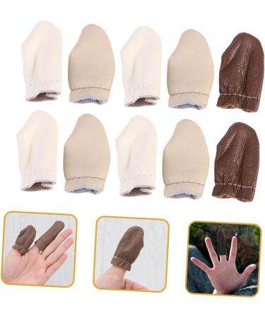 5 Pairs Leather Thimbles - Finger Protectors DIY Sewing Cots Cowhide Thumb Guards for Safe Stitching - Buy Online on GoSupps.com