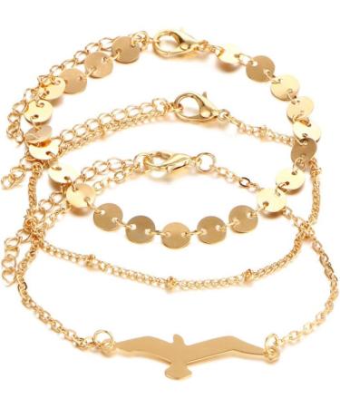 COLLBATH 3pcs Bracelets Bracelet Gold Chain Bracelet Women Lady Bracelet Wristband Friendship - Buy Online on GoSupps.com