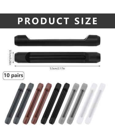 Bekecidi 10 Pairs Soft Silicone Glasses Hanging Sleeves - Comfortable Ear Handles for Reading & Sunglasses | 5 Colors Available - Buy Online on GoSupps.com