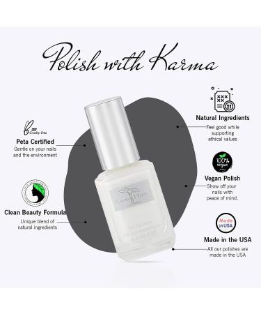 Karma Organic Quick Dry Nail Lacquer - Non-Toxic Vegan Cruelty-Free Art for Adults & Kids - French White 0.43 fl oz - Buy Online on GoSupps.com