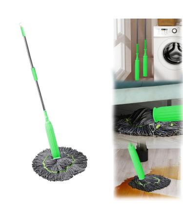 2 in 1 Dehydrated Mop Strong Absorbent Cleaning Mop 360 Degree SPI-n Round Wall Cleaning Mop Household Cleaning Mops(2pc)