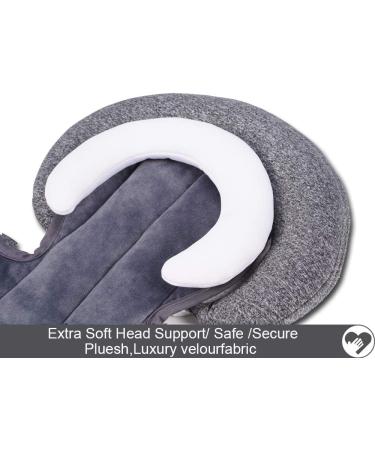 INFANZIA 2-in-1 Head & Body Supports for Baby - Extra Soft Stroller Cushion Pads, Car Seat Insert - Grey - Buy Online on GoSupps.com