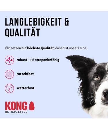 Buy High-Quality 5m Cong Roll-Out Dog Leash for Medium Dogs - Red Light & Compact with Break & Lock System - Buy Online on GoSupps.com