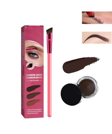 Eyebrow Care Kit 4D Laminated Multi-Function Eyebrow Concealer Contour Brush Starter Kit Eyebrow Pen Long Lasting Waterproof Eyebrow Gel 4D Hair Stroke Brow Stamp Brush (taupe 1pc) taupe 1pc