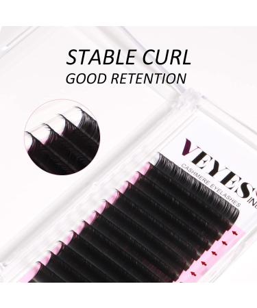 VEYES Cashmere Individual Lash Extensions 0.03-0.20 B/C/CC/D/J/M Curl 8-20mm Mixed & Single Length Volume Eyelashes Tray Matte Black Professional Supplies for Lash Techs(0.05 D 8-16mm) D-0.05 8-16mm - Buy Online on GoSupps.com