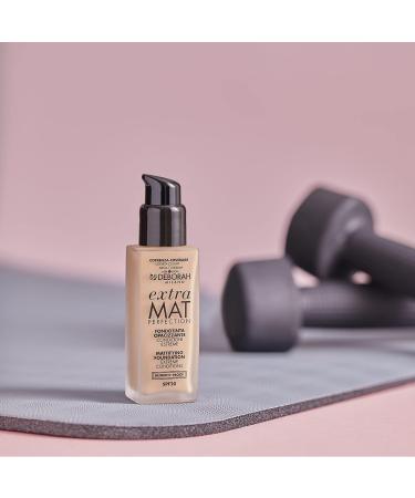Deborah Milano Perfection Extra Matte Liquid Foundation SPF 20 3.3 Gold Long-Lasting Matte Effect Moisturizing and Mattifying Formula with High Coverage Transfer Gives Uniformed Skin 30 ml - Buy Online on GoSupps.com