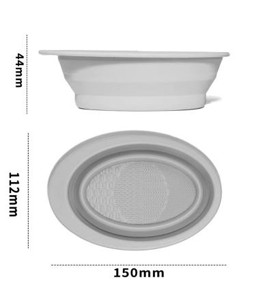 Silicone Makeup Brush Cleaning Mat - Foldable Bowl for Brushes, Sponges & Puffs (Gray) - Buy Online on GoSupps.com
