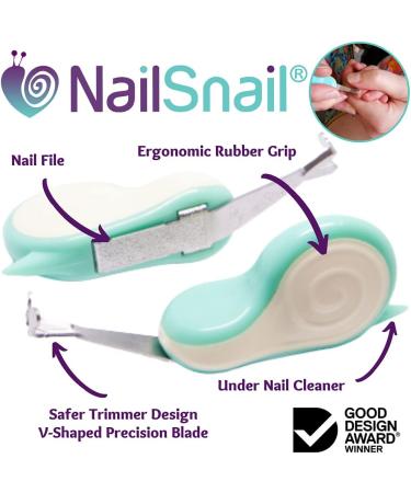 NAIL SNAIL Baby Nail Care Kit - Baby Nail Trimmer, File & Cleaner Set for Newborns and Toddlers - Safe & Easy Nail Grooming Solution - Buy Online on GoSupps.com