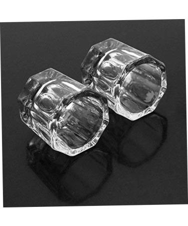 2pcs Nail Acrylic Liquid Cups Powder Dish Replacement Glass Crystal Cups Polish Glassware Tools (Octogonal) Powder Dappen Dish - Buy Online on GoSupps.com