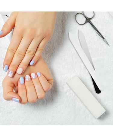 Set of 2 Glass Nail Files Professional Nail Files for Smoothing Natural and Gel Nails Washable File - Buy Online on GoSupps.com