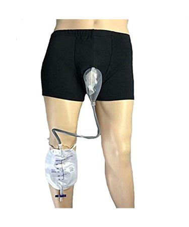 Urine Collectors Urine Bag Pants Men's Wearable Incontinence Pants Urinal System with Collection Bag Prevent Embarrassing for The Elderly Black XX-Large - Buy Online on GoSupps.com