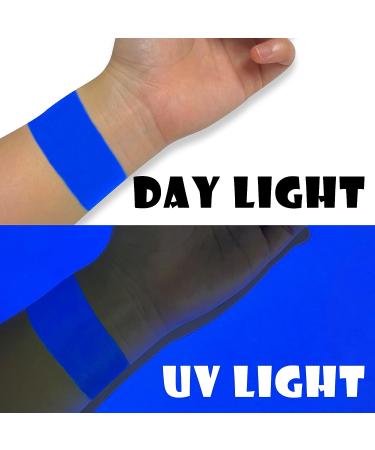Wismee UV Neon Blue Face Paint Stick for Halloween Special Effect - Non-Toxic Oil Based Body Paint Stick - High Pigmented Makeup Crayons in Blue (UV) - Buy Online on GoSupps.com