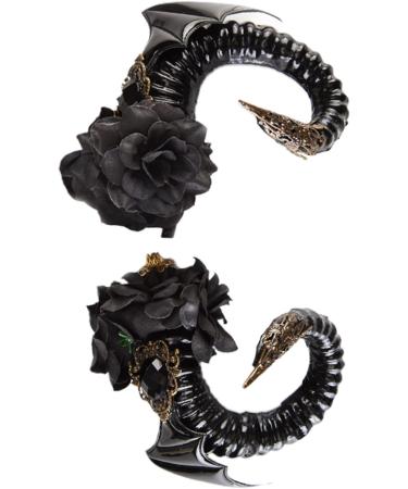 amangul Simulation Bull Horn Cosplay Horn Hair Pin Artificial Black Color Ox Horn Carnival Halloween Materials - Buy Online on GoSupps.com