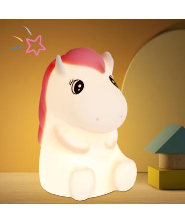OkiyiD Horse Gifts for Girl Pony Night Light Horse Lamp Gifts Bedside Lamp for Nursery ABS+SIL Touch Control Portable and Rechargeable Dimmable Birthday Gifts for Boys Girls (Horse)
