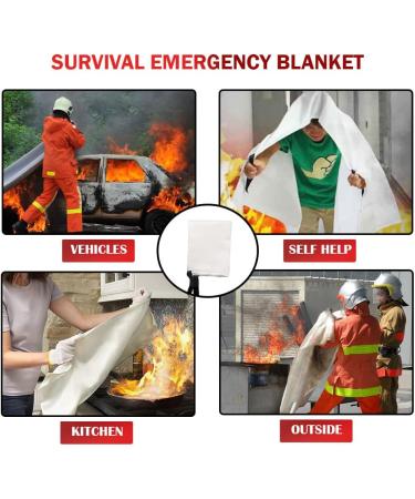 Jdox Fire Blankets 2 Pack - Fiberglass Emergency Fire Blanket for Home, Kitchen, Car & Office (39.3 inch) - Buy Online on GoSupps.com
