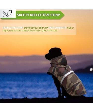 KOESON Dog Raincoat - Waterproof Reflective Pet Jacket for Medium Large Dogs - Camouflage XL - Buy Online on GoSupps.com