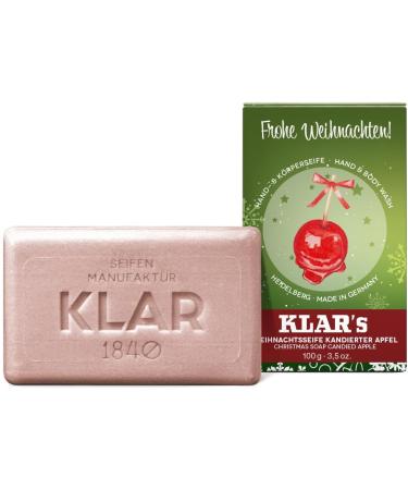  Klar Seifen Klar Seifen Christmas Soap 11215 with candied apple 100g Cosmos certified (palm oil free) suitable for normal skin soap - Buy Online on GoSupps.com