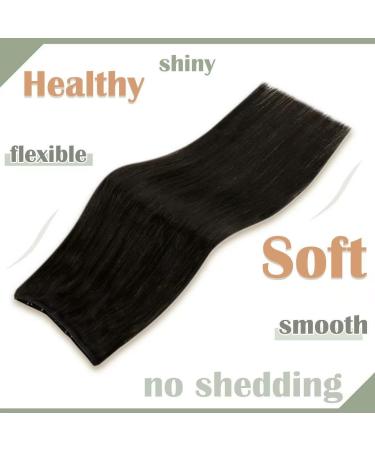LAAVOO Micro Weft Extensions | Real Hair Black Micro Bead Extensions | 12-Inch Invisible Weft 50g #1B Color - Buy Online on GoSupps.com